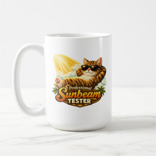 Taza De Café Probador de rayos de sol profesional Gato divertid