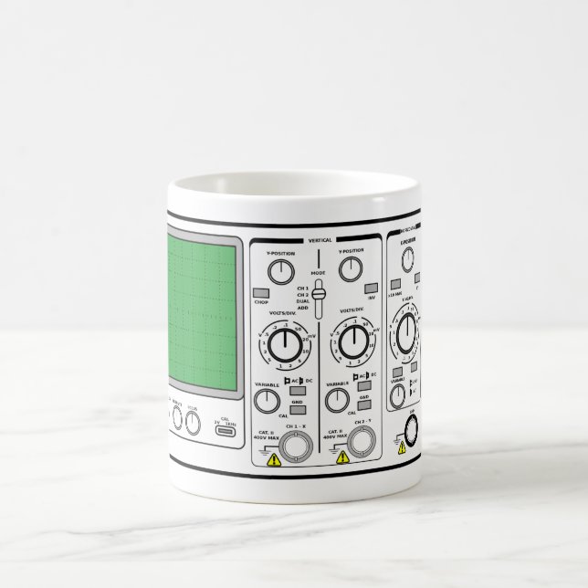 Taza De Café Probador de voltaje del oscilloscopio genérico del (Centro)