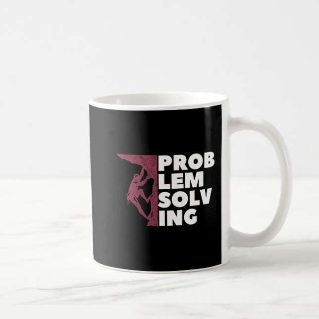 Taza De Café Problema Resolviendo escalada roca de regalo alpin (Derecha)