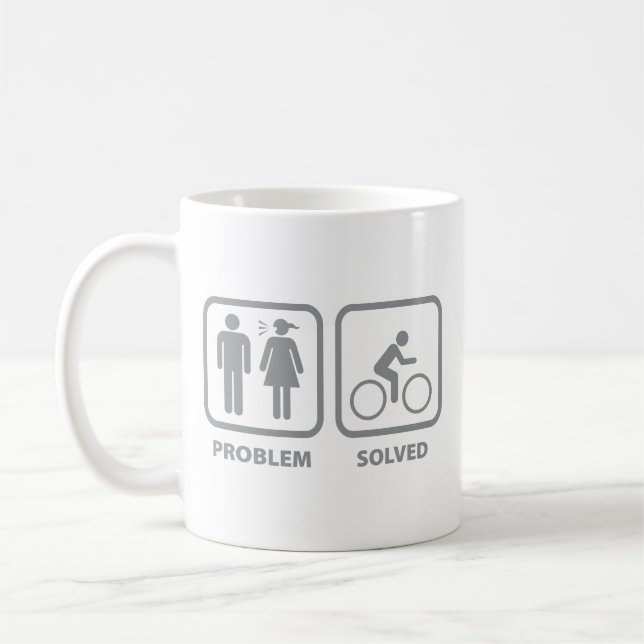 Taza De Café Problema Resuelto Ciclismo Café Mug (Izquierda)