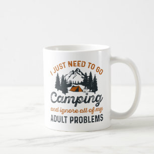 Taza De Café Problemas de Adultos en el Camping