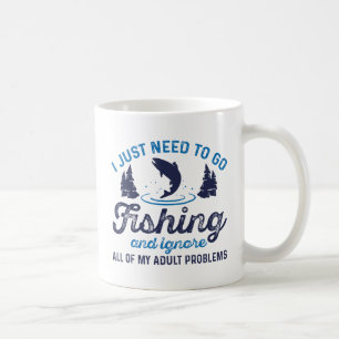 Taza De Café Problemas de pesca de adultos