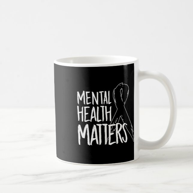 Taza De Café Problemas de Salud Diseñar Suicidio Para Concienci (Derecha)