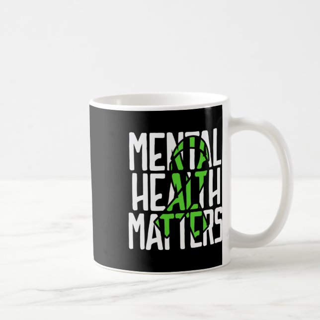 Taza De Café Problemas de salud Lucha contra el estigma Awarene (Derecha)