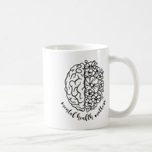 Taza De Café Problemas de sensibilización sobre la salud Flores
