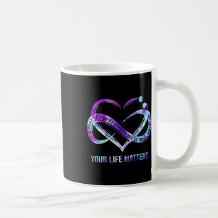 Taza De Café Problemas de vida Semicolón Prevención del suicidi