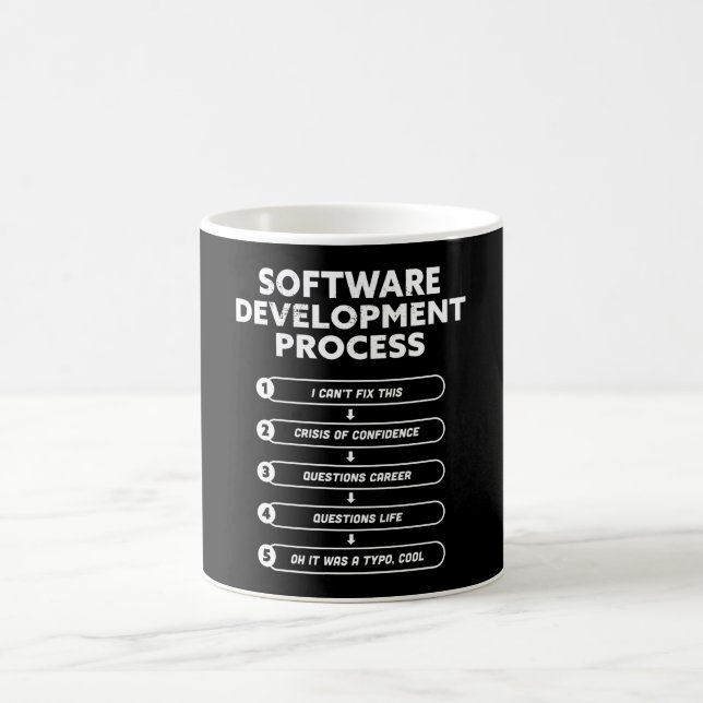 Taza De Café Proceso de desarrollo de software Gracioso Regalo (Centro)