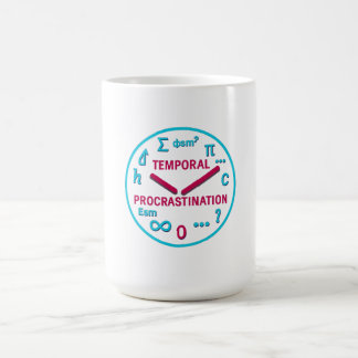 Taza De Café Procrastinación temporal Física Clock T-Shirt