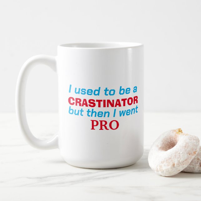 Taza De Café Procrastinator - divertido (Con donut)