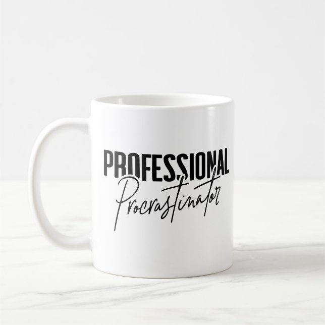 Taza De Café Procrastinator profesional (Izquierda)