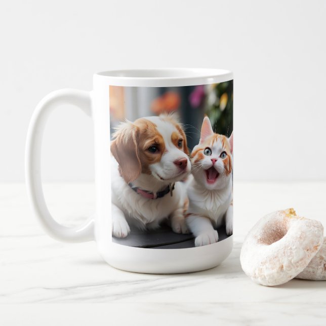 Taza De Café Procurar De Manera Cautelosa El Diseño De La Mug D (Con donut)