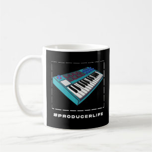 Taza De Café Productor de música Productor Beatmaker Midi Keybo