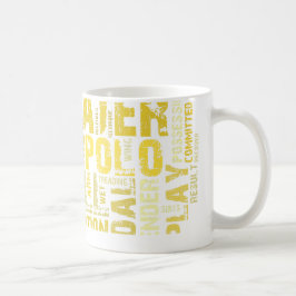 Taza De Café Productos de la nube de la palabra del water polo