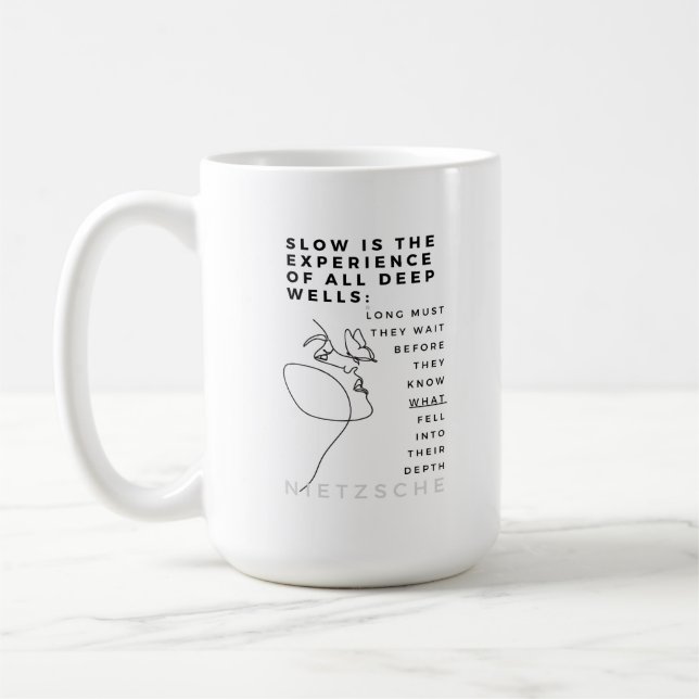 Taza De Café Proep Soul Introvert Filosofía, cita Nietzsche (Izquierda)