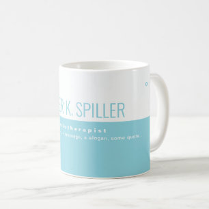Taza De Café Profesión de personalizado medio blanco medio azul
