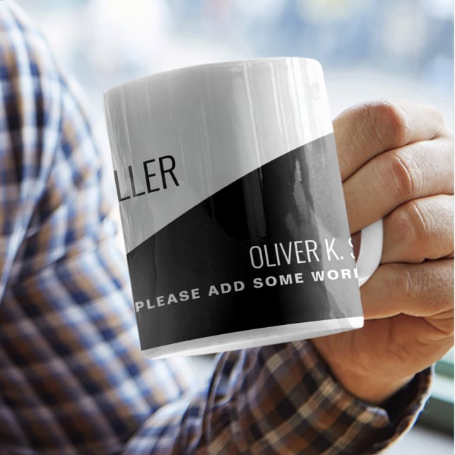 Taza De Café Profesión (fotógrafo) mitad negra mitad blanca (Subido por el creador)