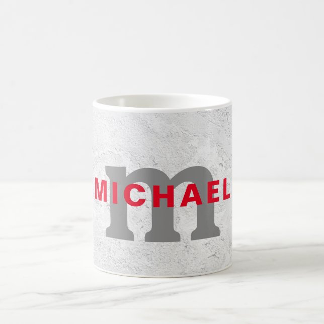 Taza De Café Profesional de monograma inicial añada su nombre (Centro)