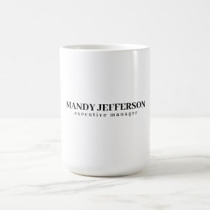 Taza De Café Profesional elegante moderno minimalista añadir no