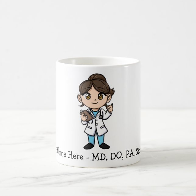 Taza De Café Profesional médico lindo personalizado (Centro)