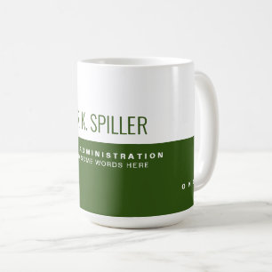 Taza De Café Profesional mitad Verde Moderno