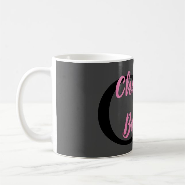 Taza De Café Profesional Moderno Nombre de Monograma Minimalist (Izquierda)
