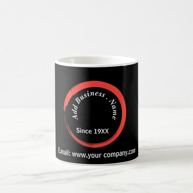 Taza De Café Profesional negro moderno personalizado (Centro)