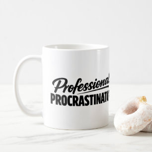 Taza De Café Profesional Procrastinador Humor Divertido