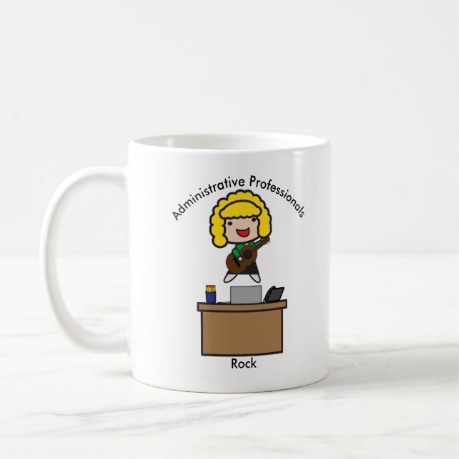 Taza De Café Profesionales administrativos Personalizado de roc (Izquierda)