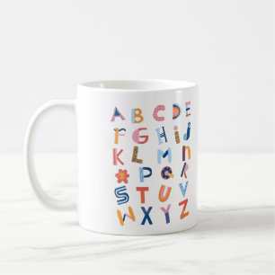 Taza De Café Profesor ABC Alfabeto Inglés Niños Lindos
