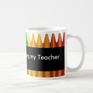 Taza De Café Profesor Crayon Design Mug 3