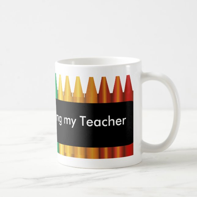 Taza De Café Profesor Crayon Design Mug 3 (Derecha)