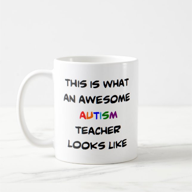 Taza De Café profesor de autismo, impresionante (Izquierda)