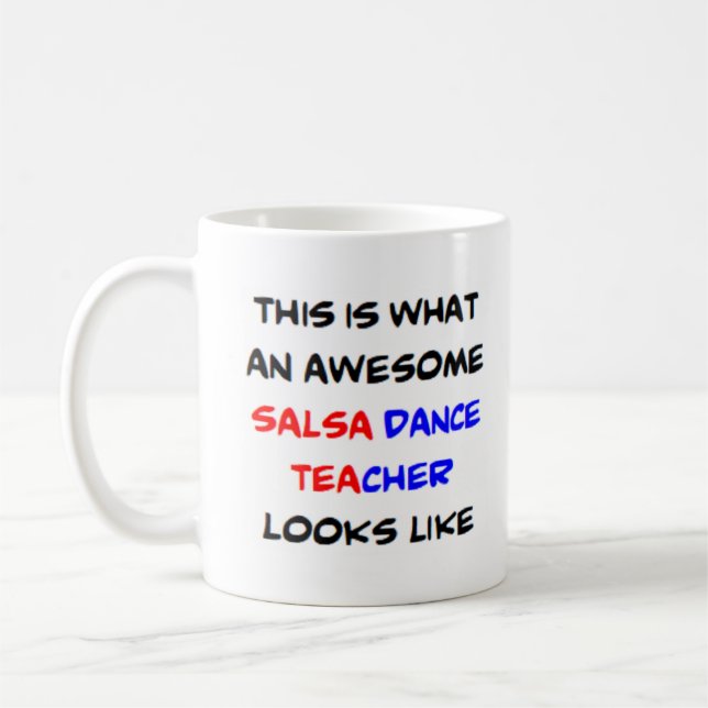 Taza De Café profesor de baile de salsa, genial (Izquierda)