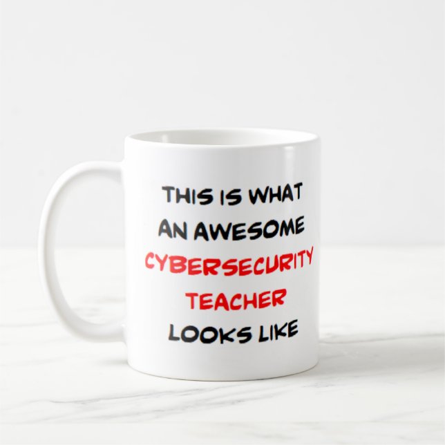 Taza De Café profesor de ciberseguridad, increíble (Izquierda)