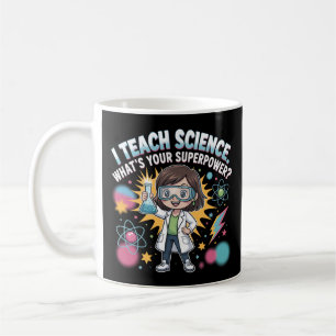 Taza De Café Profesor de Ciencia Kawaii – Superpoder Chibi Ador
