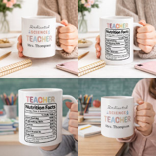 Taza De Café Profesor de Ciencias Dedicado Nombre Personalizado