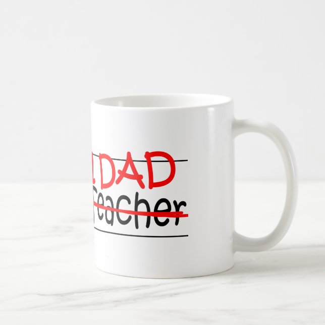 Taza De Café Profesor de ciencias del papá del trabajo (Derecha)
