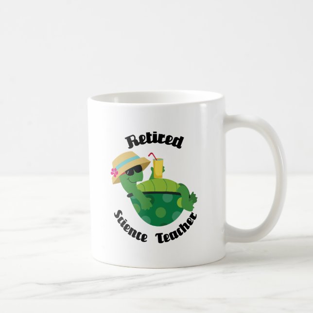 Taza De Café Profesor de ciencias jubilado (tortuga) (Derecha)