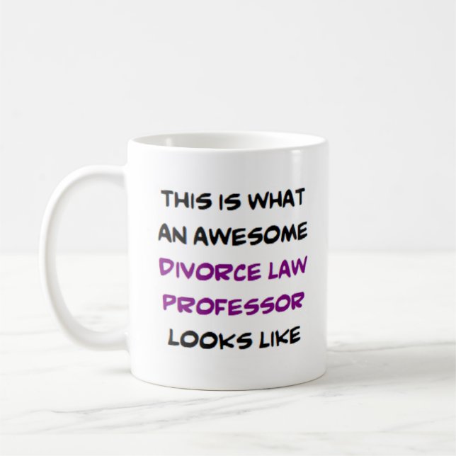 Taza De Café profesor de derecho de divorcio, genial (Izquierda)