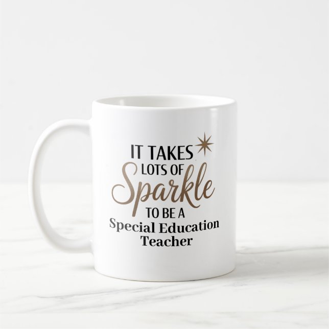 Taza De Café Profesor de Educación Especial Esparkle (Izquierda)