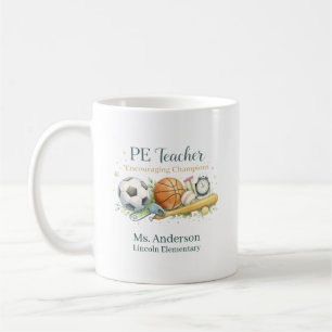 Taza De Café Profesor de Educación Física Personalizado que Ins