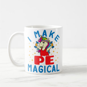Taza De Café Profesor de Educación Física Unicornio Hago que la