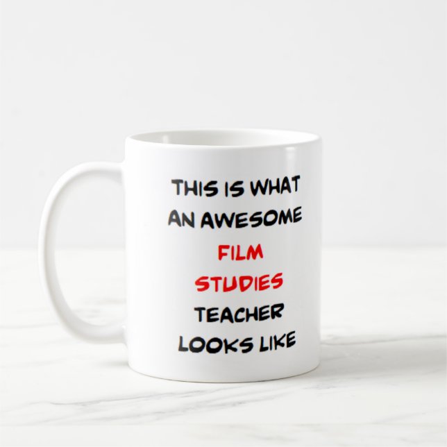 Taza De Café profesor de estudios de cine, impresionante (Izquierda)