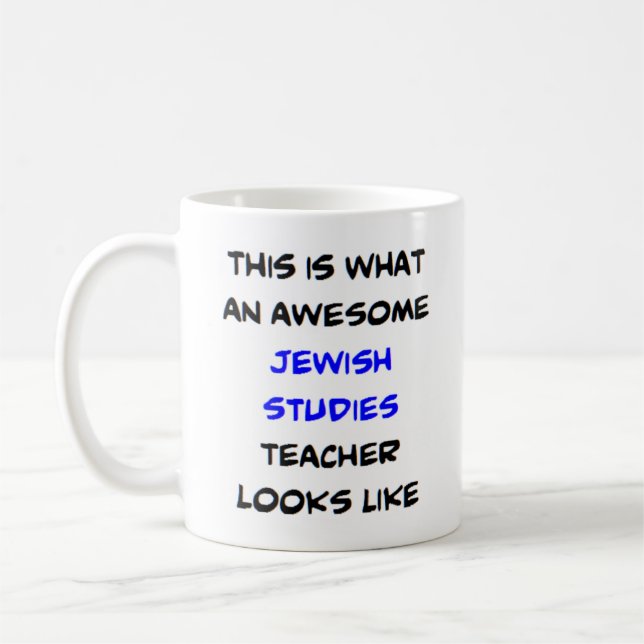 Taza De Café profesor de estudios judíos, increíble (Izquierda)