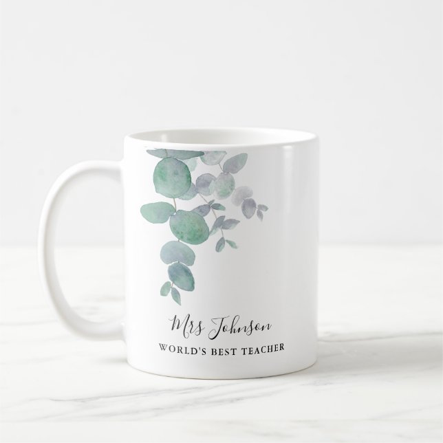 Taza De Café Profesor de Eucalyptus Greenery  (Izquierda)