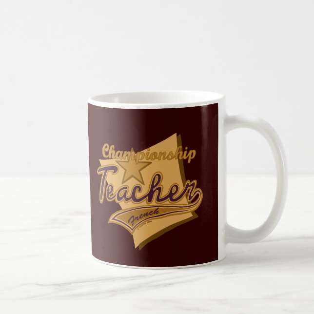 Taza De Café Profesor de Francés Campeón (Derecha)