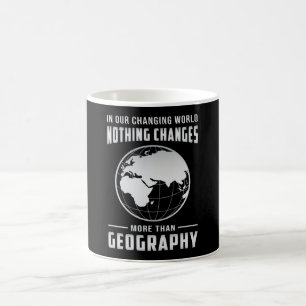 Taza De Café Profesor de Geografía Gracioso Mapa Continentes Mu