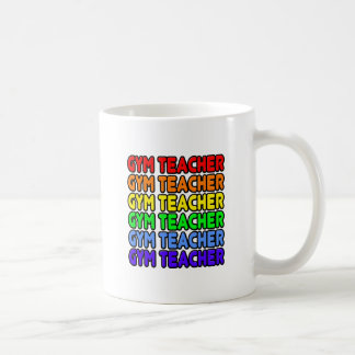 Taza De Café Profesor de gimnasia arcoiris