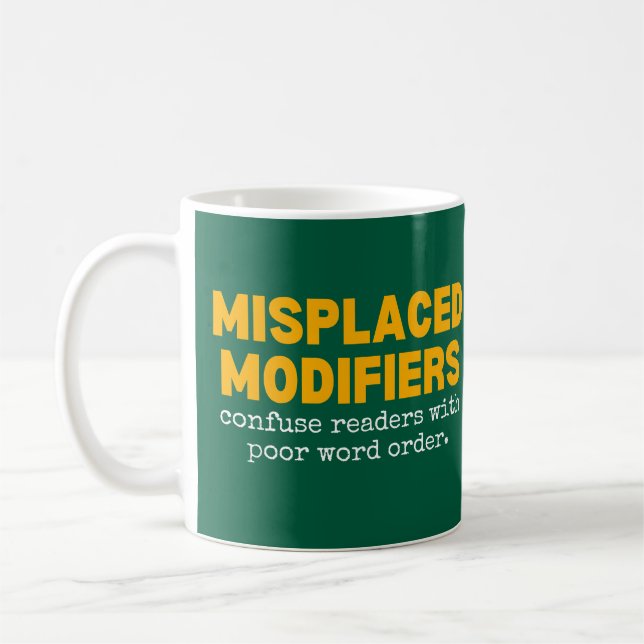 Taza De Café Profesor de gramática inglesa divertido nerd liter (Izquierda)