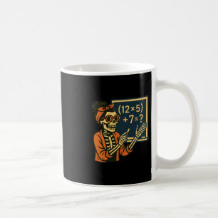 Taza De Café Profesor de Halloween Seis Siete Meme 6 7 Esquelet